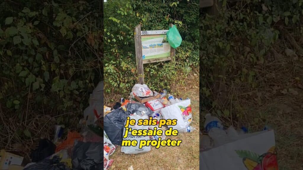 , décharge sauvage,pas normal ! Décharge sauvage au bord de la rivière